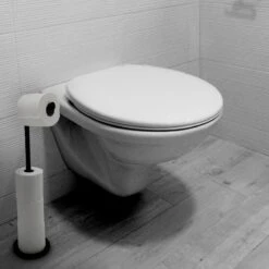 MM Brands WC Rolhouder - Toiletrol Houder Staand - WC Papier Rollenhouder Zonder Boren - Zwart -Badkamer Producten Winkel 1200x1200 2051