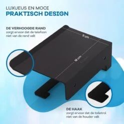 WITTS WC Rolhouder Met Plankje - Zelfklevend - Hoge Kwaliteit - Toiletrolhouder -Badkamer Producten Winkel 1200x1200 2057