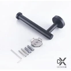 DesignX Toiletrolhouder Zwart - WC Rolhouder - Matte - Papier - Houder - Incl. Schroeven -Badkamer Producten Winkel 1200x1200 2065