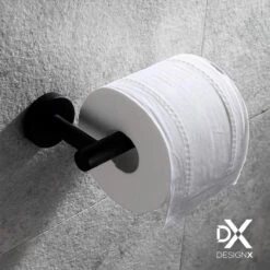 DesignX Toiletrolhouder Zwart - WC Rolhouder - Matte - Papier - Houder - Incl. Schroeven -Badkamer Producten Winkel 1200x1200 2067