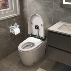 BOTC Toiletrolhouder Met Handdoekhaakjes - Toiletrolhouder - Toiletrolhouder - Zelfklevend / Boren / Zonder Boren - RVS - Zliver -Badkamer Producten Winkel 1200x1200 2094