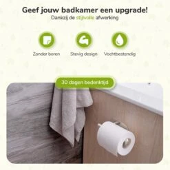 Toiletrolhouder Zonder Boren - Zilver - RVS WC Rolhouder Zelfklevend -Badkamer Producten Winkel 1200x1200 2151