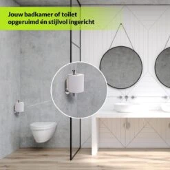 Toiletrolhouder Zonder Boren - Zilver - RVS WC Rolhouder Zelfklevend -Badkamer Producten Winkel 1200x1200 2153