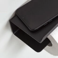 Tiger Colar - Toiletrolhouder Met Planchet - Zwart -Badkamer Producten Winkel 1200x1200 2161