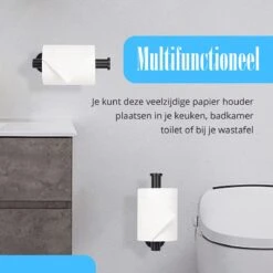 Flusive Toiletrolhouder Met 4 Handdoekhaakjes - Wc Rolhouder - Zelfklevend Zonder Boren - RVS - Zwart 20 Flusive Toiletrolhouder Met 4 Handdoekhaakjes - Wc Rolhouder - Zelfklevend Zonder Boren - RVS - Zwart -Badkamer Producten Winkel 1200x1200 2171