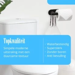 Flusive Toiletrolhouder Met 4 Handdoekhaakjes - Wc Rolhouder - Zelfklevend Zonder Boren - RVS - Zwart 23 Flusive Toiletrolhouder Met 4 Handdoekhaakjes - Wc Rolhouder - Zelfklevend Zonder Boren - RVS - Zwart -Badkamer Producten Winkel 1200x1200 2173