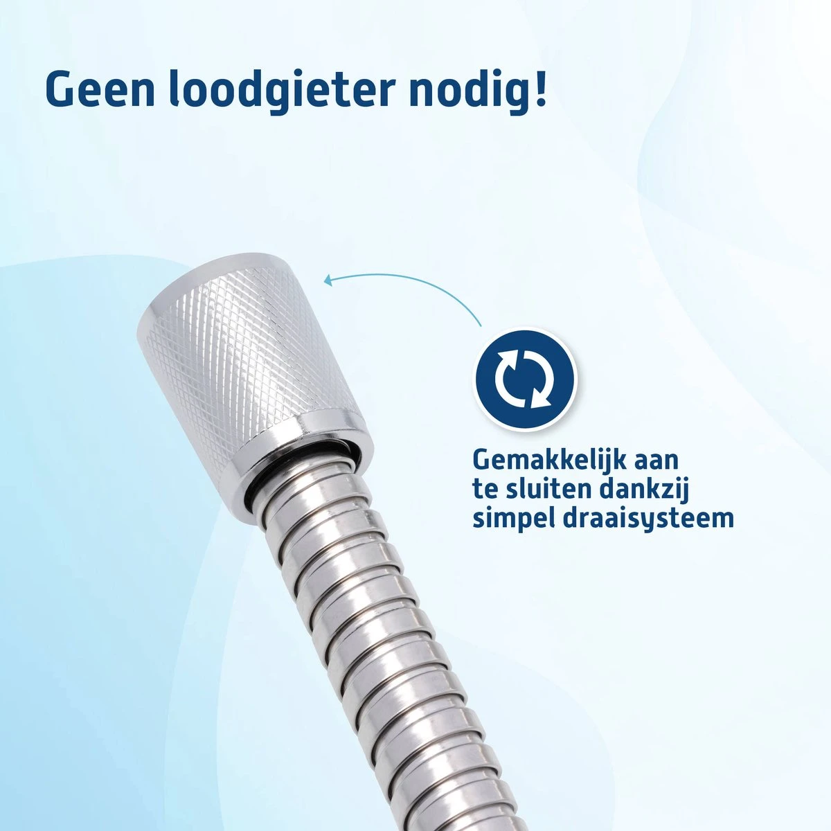 Saqu Express Doucheslang 200 Cm - Chroom 5 Saqu Express Doucheslang 200 Cm - Chroom - Afbeelding 3