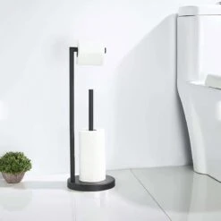 VDN Stainless Wc Rolhouder Staand - Wc Rolhouder Zwart - Toiletrolhouder En Reserverolhouder - RVS - Geschikt Voor 3+1 WC Papier Rollen - 2 In 1 -Badkamer Producten Winkel 1200x1200 2203