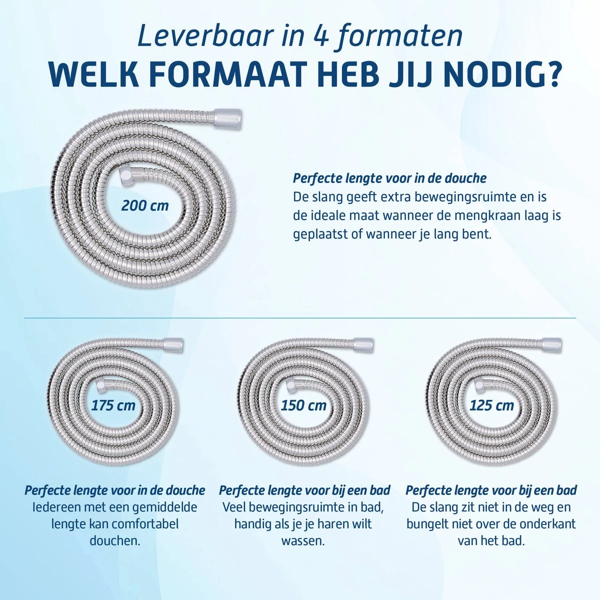 Saqu Express Doucheslang 200 Cm - Chroom 8 Saqu Express Doucheslang 200 Cm - Chroom - Afbeelding 6