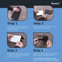 Sanics WC Rolhouder Zwart – Toiletrolhouder Zonder Boren – Met Plankje - Zelfklevend - RVS -Badkamer Producten Winkel 1200x1200 2240