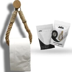 Jelta Toiletrolhouder Zonder Boren- Wc Rolhouder - Zuignap - Zelfklevend - Hout En Touw -Badkamer Producten Winkel 1200x1200 2254