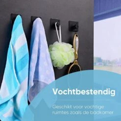 Trendfield Handdoekhaakjes Zelfklevend Zwart - 2 Vierkante Zwarte Handdoek Haakjes - Handdoekhaak - Zwart -Badkamer Producten Winkel 1200x1200 2314