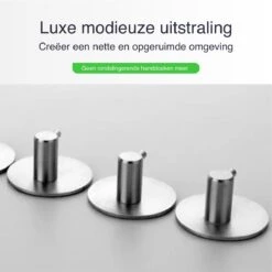 4x Handdoekhaakjes (Zelfklevend) Van RVS Zilver – Zelfklevende Haakjes – Wandhaak – Handdoekhouder – Ophanghaken Voor Keuken Of Badkamer (Accessoires) -Badkamer Producten Winkel 1200x1200 2352
