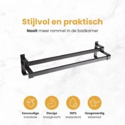 Handdoekrek Dubbele Stang Zonder Boren - Handdoekrek Badkamer - Handdoekhouder - Handdoekstang - Zelfklevend - 60CM - Gratis Handdoek -Badkamer Producten Winkel 1200x1200 2361