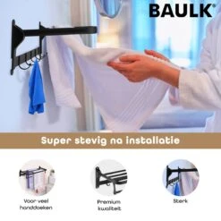 Baulk® - Droogrek – Handdoekrek – Droogrek Hangend – Inklapbaar - Badkamer – RVS – Zwart – Modern – Dutch Design -Badkamer Producten Winkel 1200x1200 2367