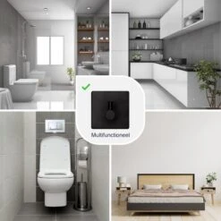 EAVY Zelfklevende Handdoekhaakjes – Set Van 4 Handdoekhouders - RVS -Badkamer Producten Winkel 1200x1200 2386