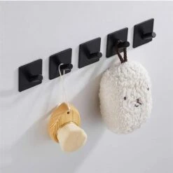 4x Handdoekhaakjes (Zelfklevend) Van RVS Zwart – Zelfklevende Haakjes – Wandhaak – Handdoekhouder – Ophanghaken Voor Keuken Of Badkamer -Badkamer Producten Winkel 1200x1200 2409