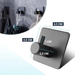Qitch & Quisine Handdoekhaakjes - Set Van 3 Zwarte Haakjes - Zelfklevend - Waterbestendig - RVS -Badkamer Producten Winkel 1200x1200 2410