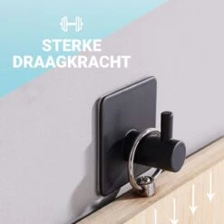 Qitch & Quisine Handdoekhaakjes - Set Van 3 Zwarte Haakjes - Zelfklevend - Waterbestendig - RVS -Badkamer Producten Winkel 1200x1200 2413