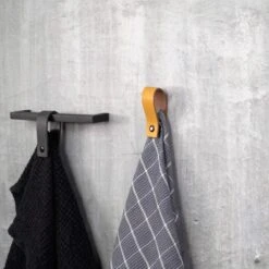 SETPRIJS - 2x Leren Magneet-lus - ZWART - Handles And More® (handdoekhaak - Handdoekhaakje - Handdoeklus - Handdoekhanger - Magnetische Handdoekhouder) -Badkamer Producten Winkel 1200x1200 2431