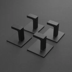 Stål Handdoekhaakjes Zelfklevend Zwart - Vierkant - 4 Stuks -Badkamer Producten Winkel 1200x1200 2438