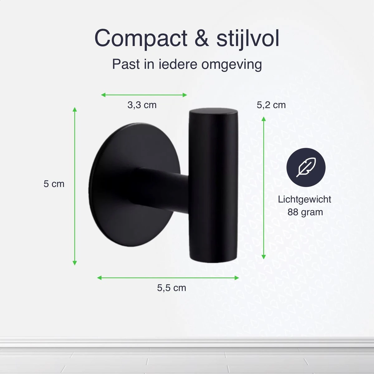 EAVY 2 Stuks Zelfklevende Handdoekhaakjes - Handdoekhouders - Plakhaakjes - Zwart 5 EAVY 2 Stuks Zelfklevende Handdoekhaakjes - Handdoekhouders - Plakhaakjes - Zwart - Afbeelding 3