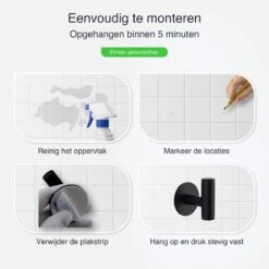 EAVY 2 Stuks Zelfklevende Handdoekhaakjes - Handdoekhouders - Plakhaakjes - Zwart 13 EAVY 2 Stuks Zelfklevende Handdoekhaakjes - Handdoekhouders - Plakhaakjes - Zwart -Badkamer Producten Winkel 1200x1200 2480