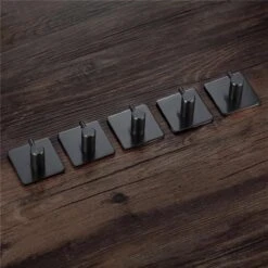 Plakhaakjes - Handdoekhaakjes - Ophanghaak - Wandhaak - Vaatdoekhouder - Zelfklevend - RVS - Zwart -Badkamer Producten Winkel 1200x1200 2587