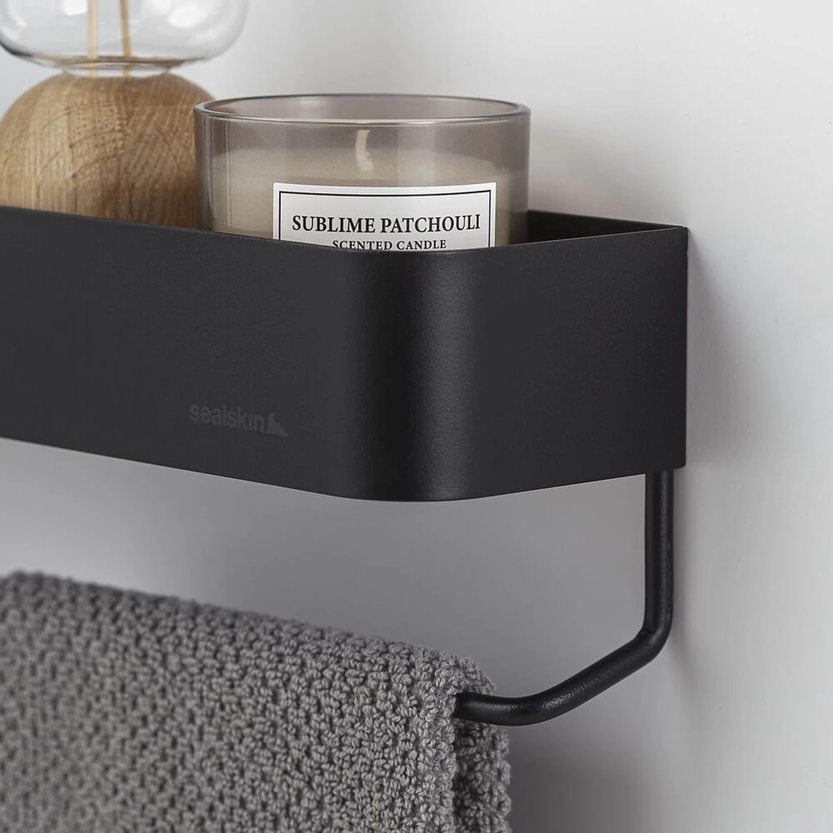 Sealskin Brix - Wandrek Met Handdoekrek 35 Cm - Zwart 7 Sealskin Brix - Wandrek Met Handdoekrek 35 Cm - Zwart - Afbeelding 5