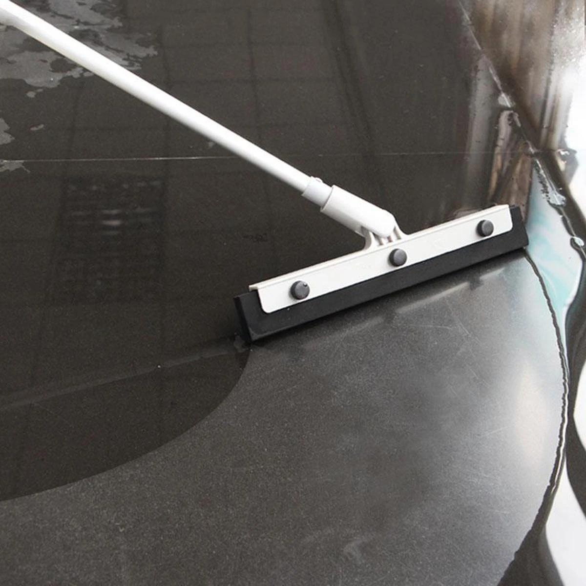 Vitamo™ Premium 2-in-1 Badkamer Vloerwisser Lang Met Ophangsysteem - Douchewisser Met Afdraaibare Wisser - Raamwisser - 180° Draaiend - Uitschuifbaar 70/125 CM - Grijs 4 Vitamo™ Premium 2-in-1 Badkamer Vloerwisser Lang Met Ophangsysteem - Douchewisser Met Afdraaibare Wisser - Raamwisser - 180° Draaiend - Uitschuifbaar 70/125 CM - Grijs - Afbeelding 2