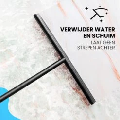 Vloertrekker Met Steel - Vloerwisser Voor In Badkamer - Watertrekker Douche - Douchewisser Zwart -Badkamer Producten Winkel 1200x1200 2695