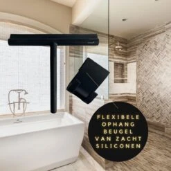 Fienosa Douchewisser Anti Kras Siliconen - Zachte Glashaak - Zwart -Badkamer Producten Winkel 1200x1200 2706