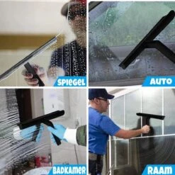 Merkloos Douchewisser Zwart Met Ophanghaak - Raamwisser - Douche Trekker - Badkamer Accessoires - Wisser Douche - Silicone Raamtrekker -Badkamer Producten Winkel 1200x1200 2751