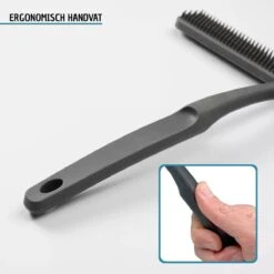 Vannons - Douchewisser Zwart - Douche Trekker Met Zelfklevende Ophanghaak - Met Borstel - Siliconen - Zwart -Badkamer Producten Winkel 1200x1200 2761