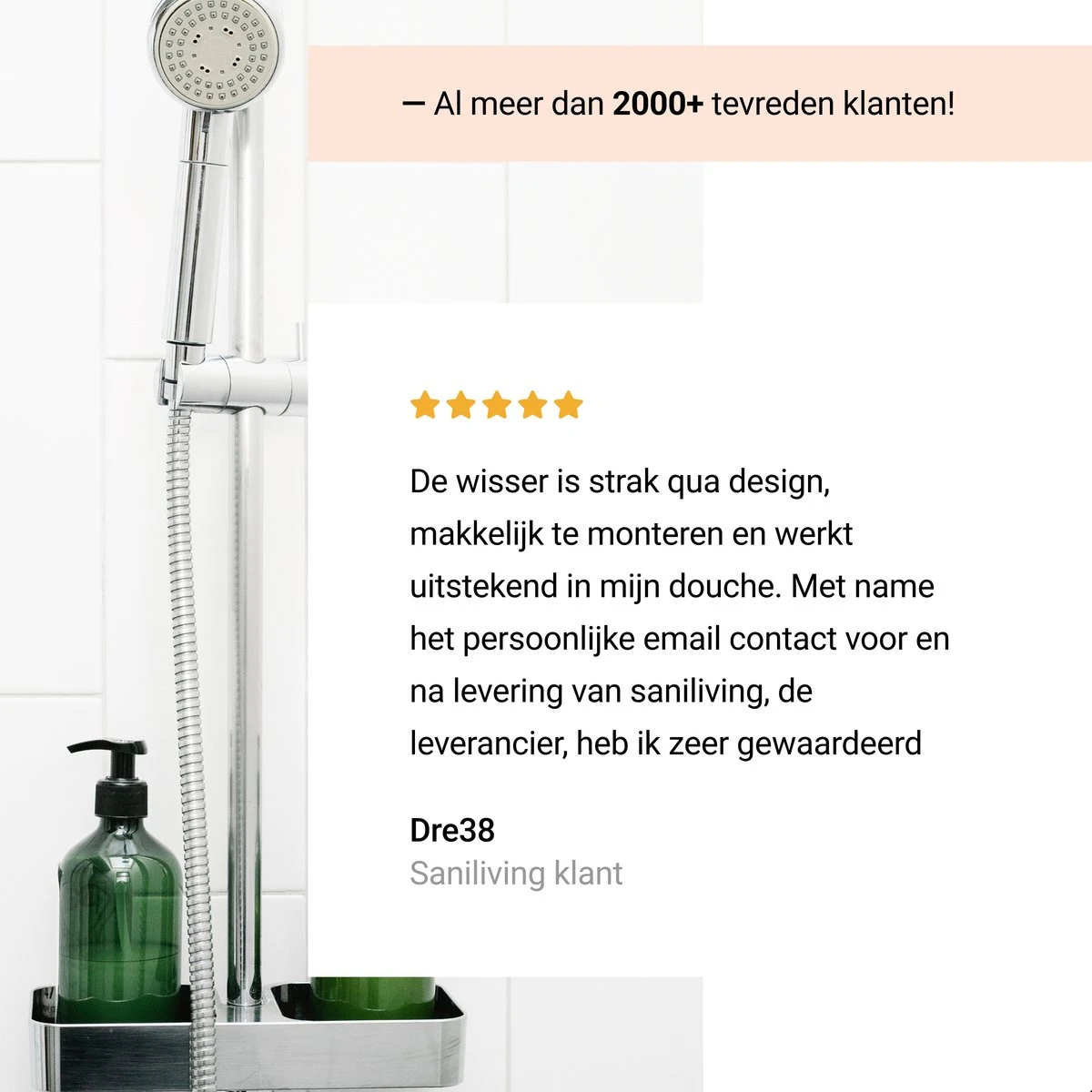 Douchewisser Met Ophanghaak En 2 Extra Strips - Raamwisser Voor Douche - Raamtrekker Zwart 4 Douchewisser Met Ophanghaak En 2 Extra Strips - Raamwisser Voor Douche - Raamtrekker Zwart - Afbeelding 2