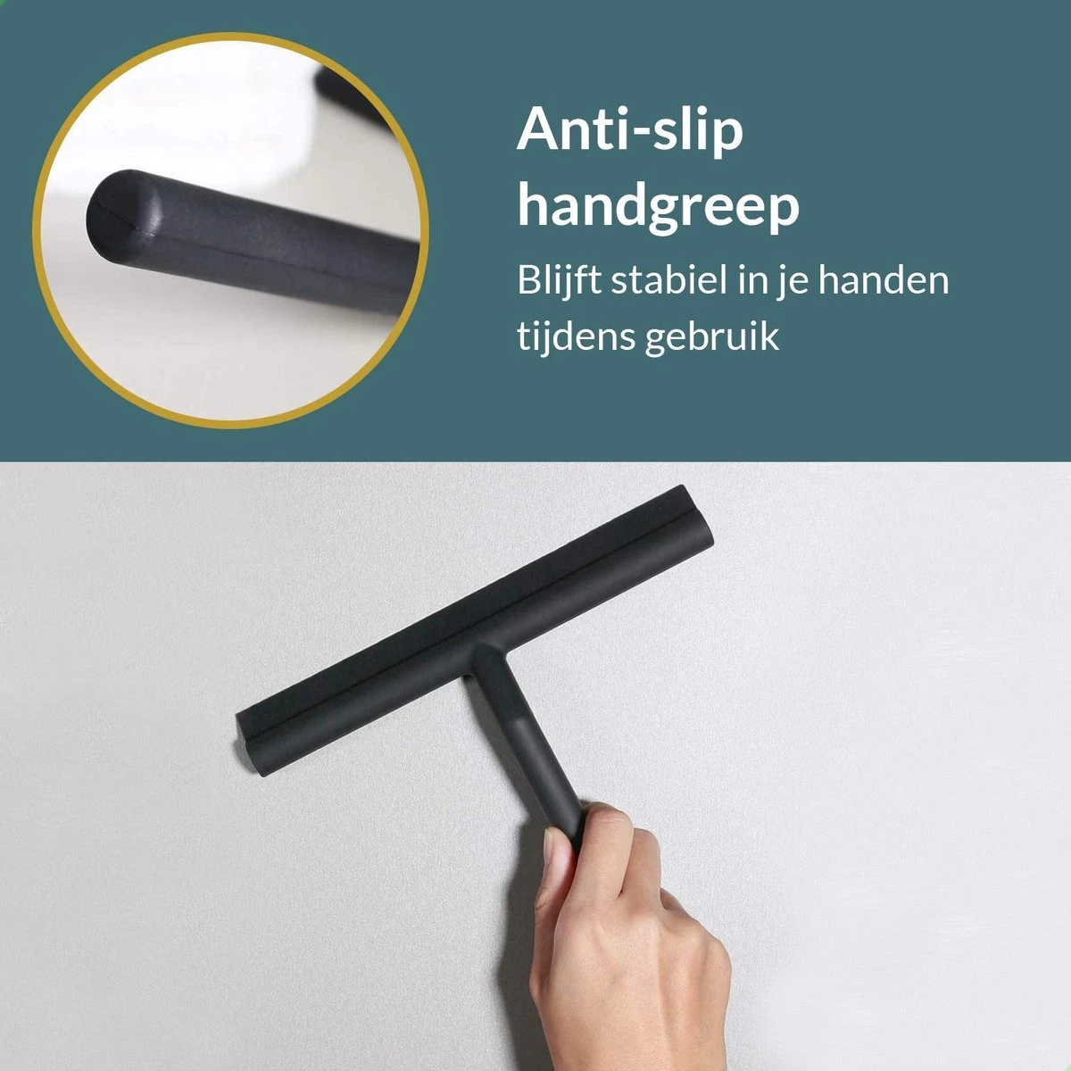 Seaside Originals Luxe Douchewisser Zwart Met Ophangsysteem En Opbergzakje - Raamwisser - Douchetrekker - Raamtrekker - Antislip - Badkamer Accessoires 6 Seaside Originals Luxe Douchewisser Zwart Met Ophangsysteem En Opbergzakje - Raamwisser - Douchetrekker - Raamtrekker - Antislip - Badkamer Accessoires - Afbeelding 4