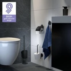 Tiger Tune - Toiletborstel Met Houder - Zwart Metaal Geborsteld / Zwart -Badkamer Producten Winkel 1200x1200 2817