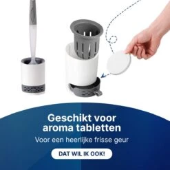 Mdxl® Siliconen WC Borstel Met Zeepdispenser - Hervulbaar - Vrijstaand Of Hangend - Sneldrogend, Hygiënisch & Antibacteriële Werking - Zonder Boren - Toilet Brush - Toiletborstel Houder - Lekbak -Badkamer Producten Winkel 1200x1200 2862