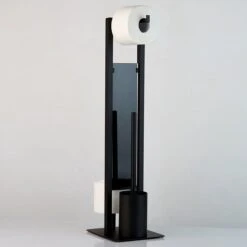 WENKO Toiletbutler Rivalta Zwart - Toiletborstel Met Houder, Toiletrolhouder En Reserverolhouder -Badkamer Producten Winkel 1200x1200 2863