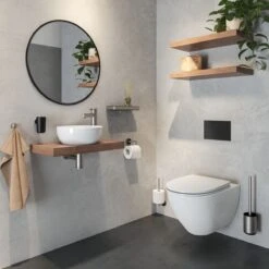 Tiger Cooper - Toiletborstel Met Houder - RVS Geborsteld / Zwart -Badkamer Producten Winkel 1200x1200 2901