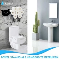 Sanics Reserverolhouder Vrijstaand - Hangend - Wandhouder - Kat - Zwart 10 Sanics Reserverolhouder Vrijstaand - Hangend - Wandhouder - Kat - Zwart -Badkamer Producten Winkel 1200x1200 2923