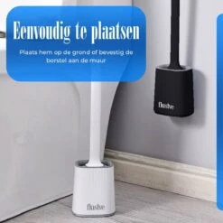 Flusive WC Borstel Met Houder Inclusief Ophangsysteem - Siliconen Toiletborstel - 2 Lifters - Flexibel - Zwart -Badkamer Producten Winkel 1200x1200 2932