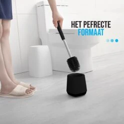 Strex Toiletborstel Siliconen Met Houder Zwart - Sneldrogend, Hygiënisch & Antibacteriële Werking - WC Borstel - Toilet Borstel Houder -Badkamer Producten Winkel 1200x1200 2954