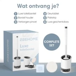 2BEHOME® Luxe Wc Borstel Met Houder - Toiletborstel Met Houder - Vrijstaand Of Hangend - Cadeau Voor Man/vrouw -Badkamer Producten Winkel 1200x1200 2963