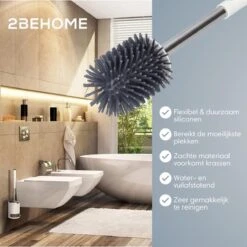 2BEHOME® Luxe Wc Borstel Met Houder - Toiletborstel Met Houder - Vrijstaand Of Hangend - Cadeau Voor Man/vrouw -Badkamer Producten Winkel 1200x1200 2965