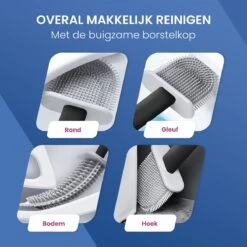 Roegaarden WC Borstel Met Houder – Toiletborstel – Siliconen – Vrijstaand En Hangend – Zwart -Badkamer Producten Winkel 1200x1200 2972