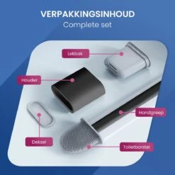 Roegaarden WC Borstel Met Houder – Toiletborstel – Siliconen – Vrijstaand En Hangend – Zwart -Badkamer Producten Winkel 1200x1200 2974