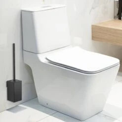 Toiletborstel Met Houder - Hangend - RVS - Mat Zwart - H 42,6 Cm -Badkamer Producten Winkel 1200x1200 2994