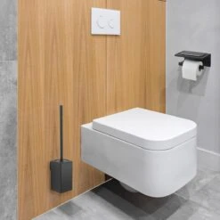 Toiletborstel Met Houder - Hangend - RVS - Mat Zwart - H 42,6 Cm -Badkamer Producten Winkel 1200x1200 2997
