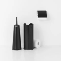 Brabantia ReNew Toiletaccessoires - 3-delig - Matt Black -Badkamer Producten Winkel 1200x1200 3003